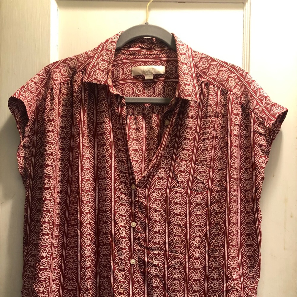 Ann Taylor Loft - Cap Sleeve Blouse